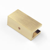 Frameless shower glass U BRACKET SQUARE 10mm glass - Brushed Brass